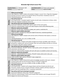Lesson Plan: 02/16/15-02/20/15