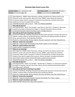 Lesson Plan: 02/02/15-02/06/15