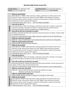 Lesson Plan: 01/26/15-01/30/15
