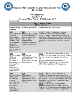 Unit Plan (Backwards)