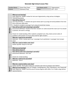 Geometry Lesson Plan Week 6