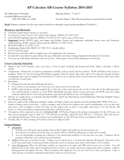 Calculus AB Syllabus