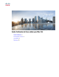 Guide d'utilisation de Cisco Jabber pour Mac 10.6