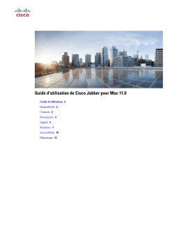 Guide d utilisation de Cisco Jabber pour Mac 11.0