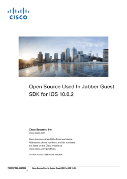 Cisco Jabber Guest SDK for iOS 10.0.2 Licensing Document