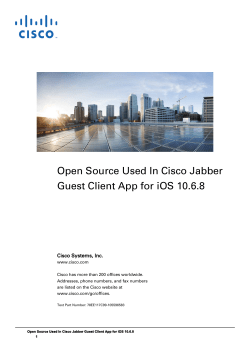 Cisco Jabber Guest Client App for iOS 10.6.8 Licensing Document
