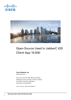 Cisco Jabber Guest Client App for iOS 10.6.9 Licensing Document