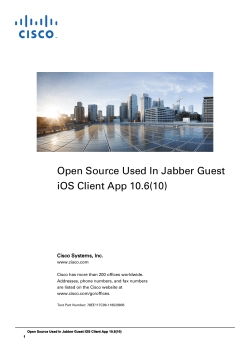 Cisco Jabber Guest Client App for iOS 10.6.10 Licensing Document