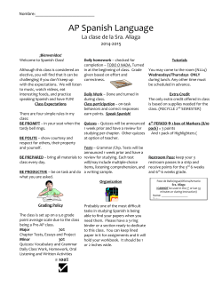 AP Spanish Language Syllabus