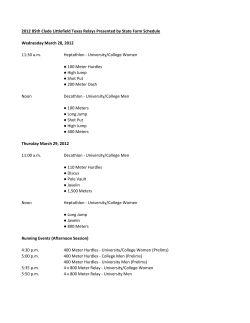Texas Relays Schedule
