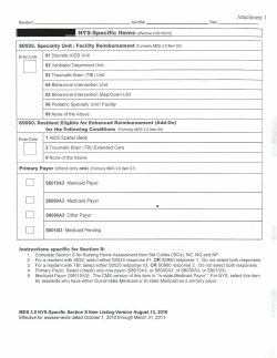 MDS 3.0 NYS-Specific Section S Item Listing (Form)