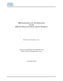2004 Assessment of the Operation of the ERCOT Wholesale Electricity Markets (November 2004)
