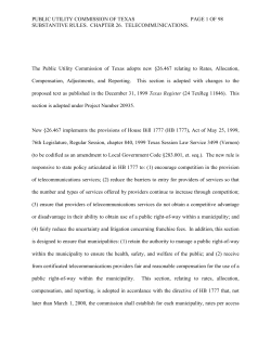 Order Adopting New 26.467 As Approved at the February 10, 2000 Open Meeting