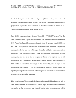 Order Adopting New 26.463 As Approved at the October 28, 1999 Open Meeting