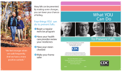 "What YOU Can Do To Prevent Falls"