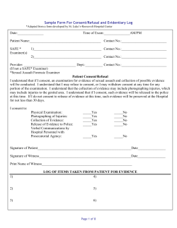 Consent/Refusal Form Sample