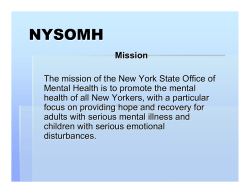New York State Office of Mental Health Presentation