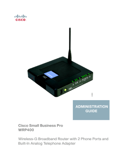 Cisco WRP400 Administration Guide
