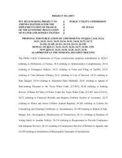 Proposal For Publication of Amendments to 24.3, 24.8, 24.14, 24.21, 24.23, 24.31, 24.32, 24.34, 24.41, 24.44, 24.72, 24.73, 24.102, 24.109, 24.111, 24.114, 24.131, 24.150; Repeal of 24.11, 24.22, 24.25, 24.26, 24.27, 24.28; and New 24.11, 24.22, 24.26, 24.28, 24.33, 24.36 as Approved at the March 6, 2015 Open Meeting