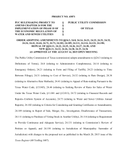 Order Adopting Amendments to 24.3, 24.8, 24.14, 24.21, 24.23, 24.31, 24.32, 24.34, 24.41, 24.44, 24.72, 24.73, 24.102, 24.109, 24.111, 24.114, 24.131, 24.150; Repeal of 24.11, 24.22, 24.25, 24.26, 24.27, 24.28; and New 24.11, 24.22, 24.26, 24.28, 24.33, 24.36 as Approved at the August 14, 2015 Open Meeting