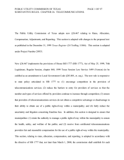 Order Adopting New 26.467 as approved at the February 10, 2000 Open Meeting and Published in the Texas Register on February 25, 2000