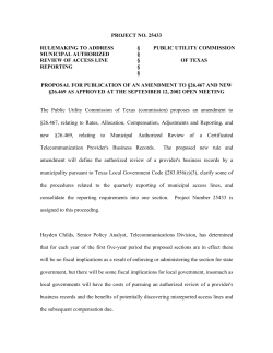 Proposed Amendment to 26.467 as Published in the Texas Register on September 27, 2002