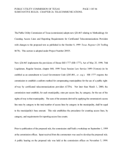 Order Adopting 26.465 as Approved at the December 16, 1999 Open Meeting and published in the Texas Register on January 7, 2000