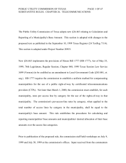 Order Adopting 26.463 as Approved at the October 21, 1999 Open Meeting