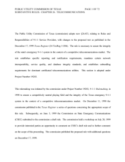 Order Adopting New 26.433 as Approved at the April 12, 2000 Open Meeting and Published in the Texas Register on May 12, 2000