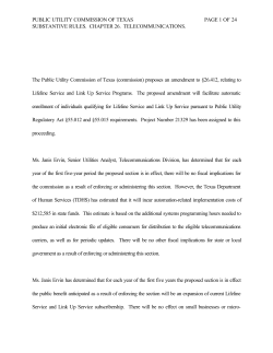 Proposed Amendments to 26.412 as Published in the September 1, 2000 Texas Register