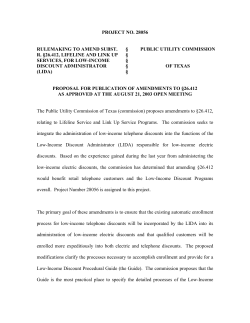 Proposal for Publication of Amendments to 26.412 as Approved at the August 21, 2003 Open Meeting