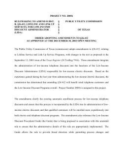 Order Adopting Amendments to 26.412 as Approved at the December 30, 2003 Open Meeting