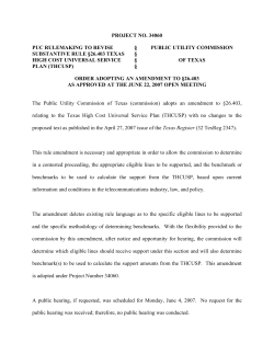Order Adopting an Amendment to 26.403 as Approved at the June 22, 2007 Open Meeting