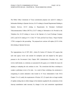 Proposed New 26.311, 26.313, 26.315, 26.317, 26.319, and 26.321 as Published in the Texas Register on September 24, 1999