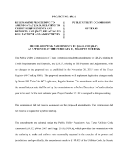 Order Adopting Amendments to 26.24 and 26.27 as Approved at the February 11, 2016 Open Meeting
