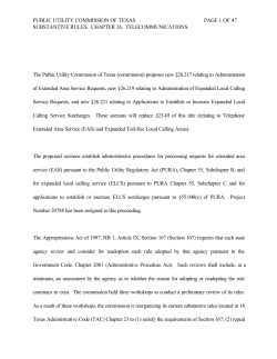 Proposed New 26.217, 26.219, and 26.221 as Published in the Texas Register on September 19, 1999