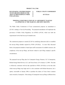 Proposed Amendment to 25.263, as Published in the Texas Register on April 4, 2003