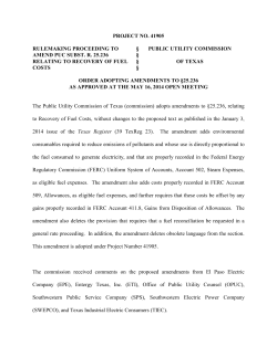 Order Adopting an Amendment to 25.236 as Approved at the May 16, 2014 Open Meeting