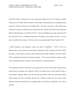 Order Adopting New 25.227 as published in the Texas Register