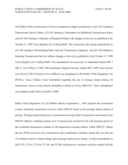 Order Adopting Amendments to 25.192, 25.193, 25.194, 25.198 and 25.204 as Approved at the December 1, 1999 Open Meeting and Published in the Texas Register on December 24, 1999