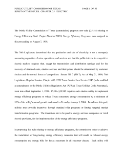 Proposed New 25.181 as published in the Texas Register on November 12, 1999