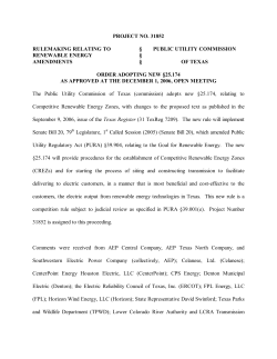Order Adopting New 25.174 as Approved at the December 1, 2006 Open Meeting