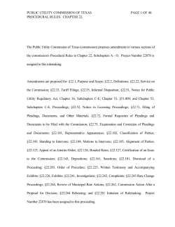 Proposed Amendments to Procedural Rules, Subchapters A-O as published in the Texas Register on November 10, 2000