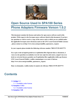 Open Source Used In SPA100 SeriesPhone Adapters Firmware Verson 1.0.2