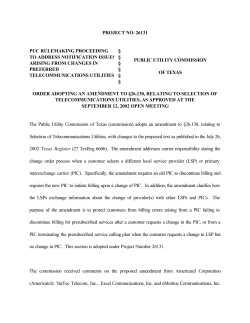 Order Adopting Amendments to, 26.130 as Approved at the September 12, 2002 Open Meeting and Published in the Texas Register on October 18, 2002