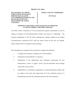 Proposal for Publication of 26.130 as Approved at the October 23, 2003 Open Meeting