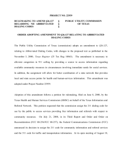 Order Adopting Amendment to 26.127 as Approved at the March 20, 2001 Open Meeting and Published in the Texas Register on April 13, 2001.