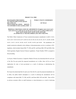 Proposal for Publication of Amendments to 26.5, 26.22, 26.23, 26.27, 26.29, 26.54, 26.73, 26.89, 26.124, 26.128, 26.134, 26.141, 26.171, 26.205, 26.208, 26.211, 26.217, 26.219, 26.226, 26.227, 26.229, 26.230 and 26.401 as Approved at the December 8, 2011 Open Meeting