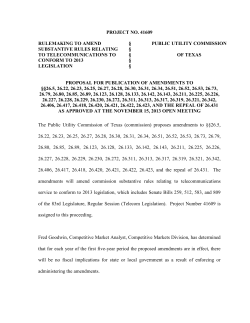 Proposal for Publication of Amendments to 26.5, 26.22, 26.23, 26.25, 26.27, 26.28, 26.30, 26.31, 26.34, 26.51, 26.52, 26.53, 26.73, 26.79, 26.80, 26.85, 26.89, 26.123, 26.128, 26.133, 26.142, 26.143, 26.211, 26.225, 26.226, 26.227, 26.228, 26.229, 26.230, 26.272, 26.311, 26.313, 26.317, 26.319, 26.321, 26.342, 26.406, 26.417, 26.418, 26.420, 26.421, 26.422, 26.423, and the Repeal of 26.431 as Approved at the November 15, 2013 Open Meeting