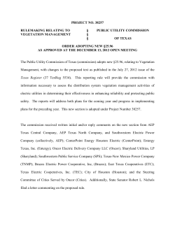 Order Adopting the New 25.96 as Approved at the December 13, 2012 Open Meeting